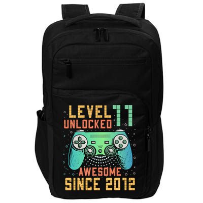 Level 11 Unlocked 11th Birthday 11 Year Old Boy Gifts Gamer Impact Tech Backpack