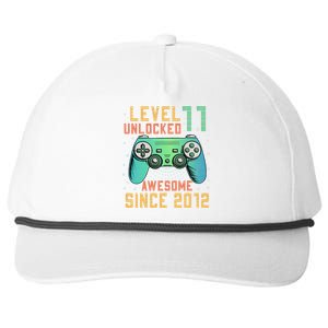 Level 11 Unlocked 11th Birthday 11 Year Old Boy Gifts Gamer Snapback Five-Panel Rope Hat