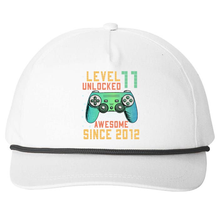 Level 11 Unlocked 11th Birthday 11 Year Old Boy Gifts Gamer Snapback Five-Panel Rope Hat