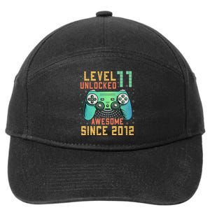 Level 11 Unlocked 11th Birthday 11 Year Old Boy Gifts Gamer 7-Panel Snapback Hat