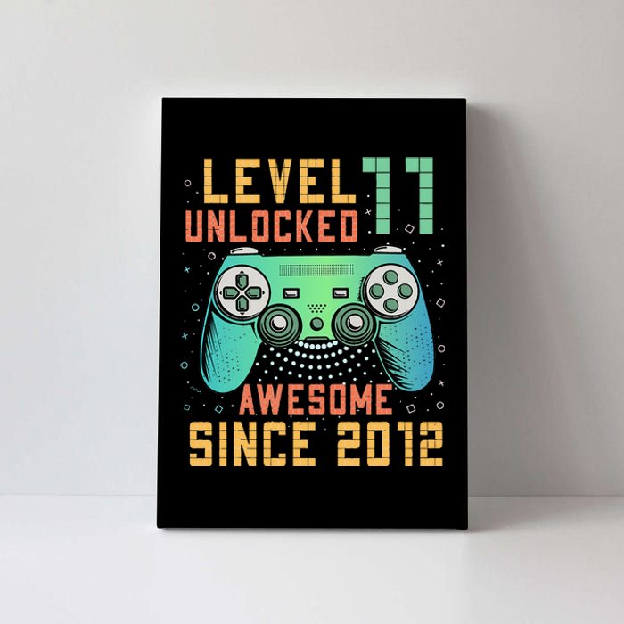 Level 11 Unlocked 11th Birthday 11 Year Old Boy Gifts Gamer Canvas