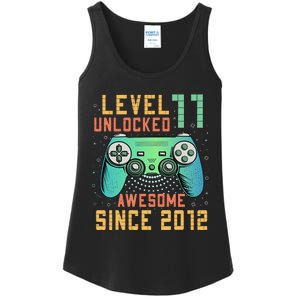 Level 11 Unlocked 11th Birthday 11 Year Old Boy Gifts Gamer Ladies Essential Tank