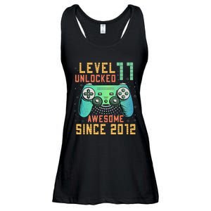 Level 11 Unlocked 11th Birthday 11 Year Old Boy Gifts Gamer Ladies Essential Flowy Tank