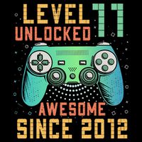 Level 11 Unlocked 11th Birthday 11 Year Old Boy Gifts Gamer Flatbill Hat