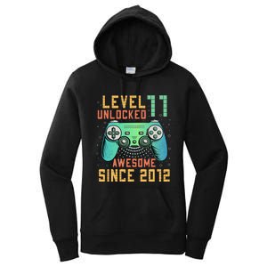 Level 11 Unlocked 11th Birthday 11 Year Old Boy Gifts Gamer Women's Pullover Hoodie