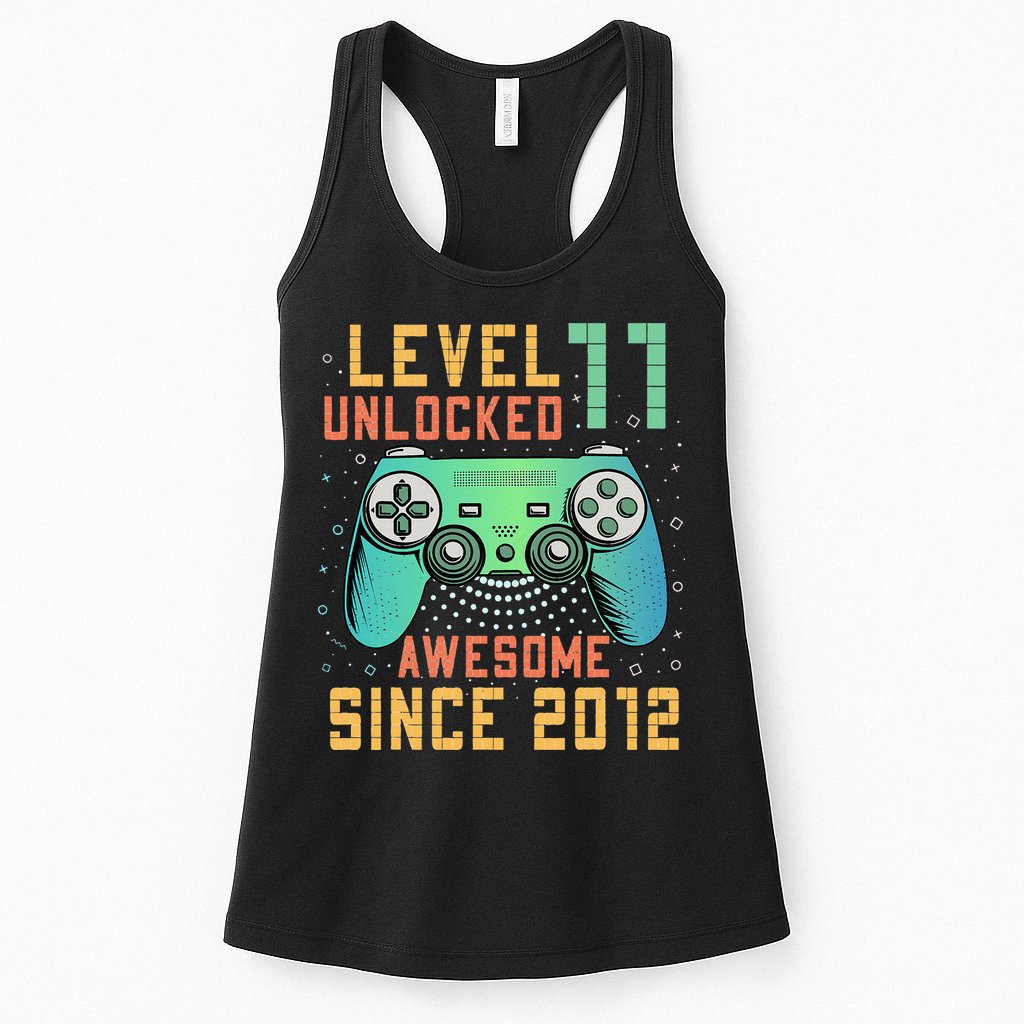 Level 11 Unlocked 11th Birthday 11 Year Old Boy Gifts Gamer Womens Tank Top