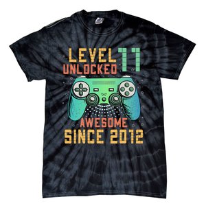 Level 11 Unlocked 11th Birthday 11 Year Old Boy Gifts Gamer Tie-Dye T-Shirt