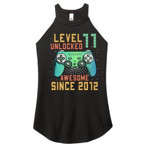 Level 11 Unlocked 11th Birthday 11 Year Old Boy Gifts Gamer Women's Perfect Tri Rocker Tank