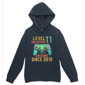 Level 11 Unlocked 11th Birthday 11 Year Old Boy Gifts Gamer Urban Pullover Hoodie