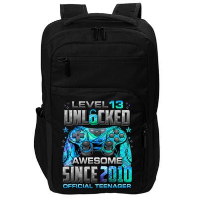 Level 13 Unlocked Awesome Since 2010 13th Birthday Gaming Impact Tech Backpack