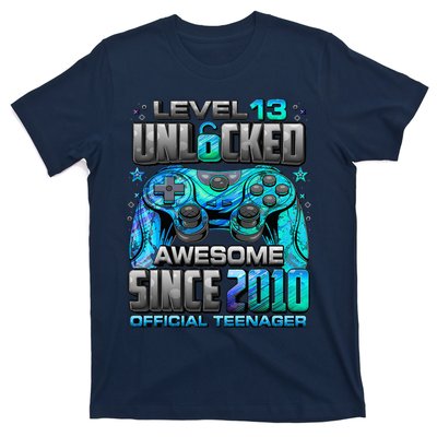 Level 13 Unlocked Awesome Since 2010 13th Birthday Gaming T-Shirt