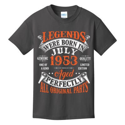 Legend 1953 Vintage 70th Birthday Born In July 1953 Kids T-Shirt