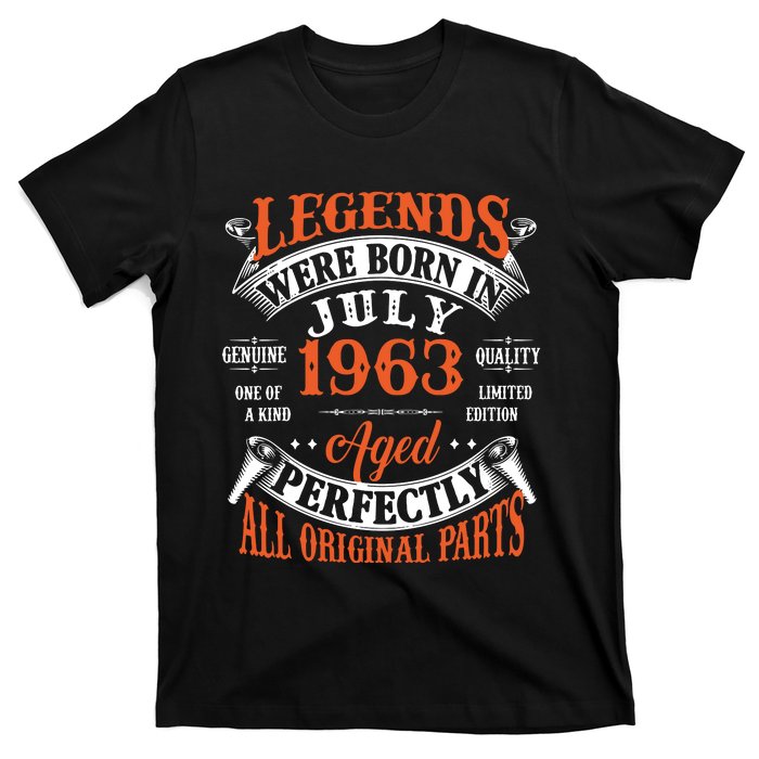 Legend 1963 Vintage 60th Birthday Born In July 1963 T-Shirt