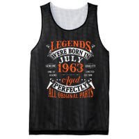 Legend 1963 Vintage 60th Birthday Born In July 1963 Mesh Reversible Basketball Jersey Tank