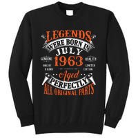 Legend 1963 Vintage 60th Birthday Born In July 1963 Tall Sweatshirt