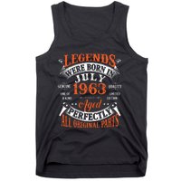 Legend 1963 Vintage 60th Birthday Born In July 1963 Tank Top