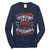 Legend 1983 Vintage 40th Birthday Born In July 1983 Long Sleeve Shirt