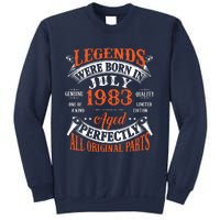 Legend 1983 Vintage 40th Birthday Born In July 1983 Sweatshirt