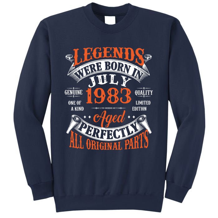 Legend 1983 Vintage 40th Birthday Born In July 1983 Sweatshirt