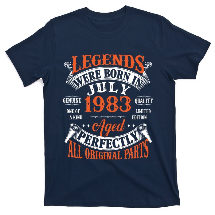 Legend 1983 Vintage 40th Birthday Born In July 1983 T-Shirt