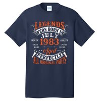 Legend 1983 Vintage 40th Birthday Born In July 1983 Tall T-Shirt