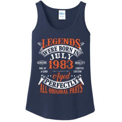 Legend 1983 Vintage 40th Birthday Born In July 1983 Ladies Essential Tank