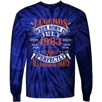 Legend 1983 Vintage 40th Birthday Born In July 1983 Tie-Dye Long Sleeve Shirt