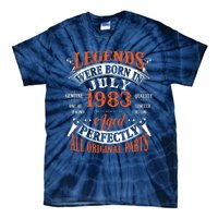 Legend 1983 Vintage 40th Birthday Born In July 1983 Tie-Dye T-Shirt