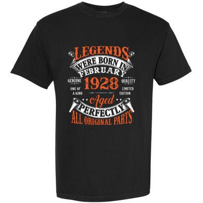 Legend 1928 Vintage 95th Birthday Born In February 1928 Garment-Dyed Heavyweight T-Shirt