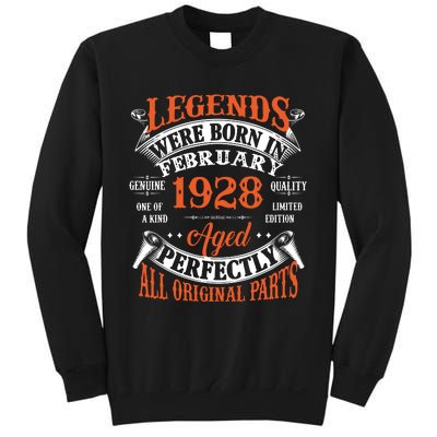 Legend 1928 Vintage 95th Birthday Born In February 1928 Sweatshirt