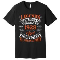 Legend 1928 Vintage 95th Birthday Born In February 1928 Premium T-Shirt