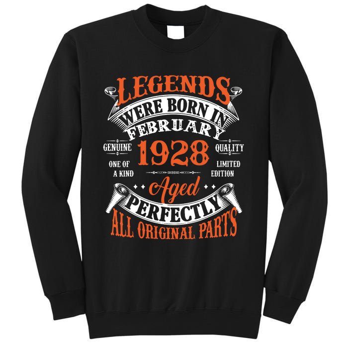 Legend 1928 Vintage 95th Birthday Born In February 1928 Tall Sweatshirt