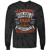 Legend 1928 Vintage 95th Birthday Born In February 1928 Tie-Dye Long Sleeve Shirt