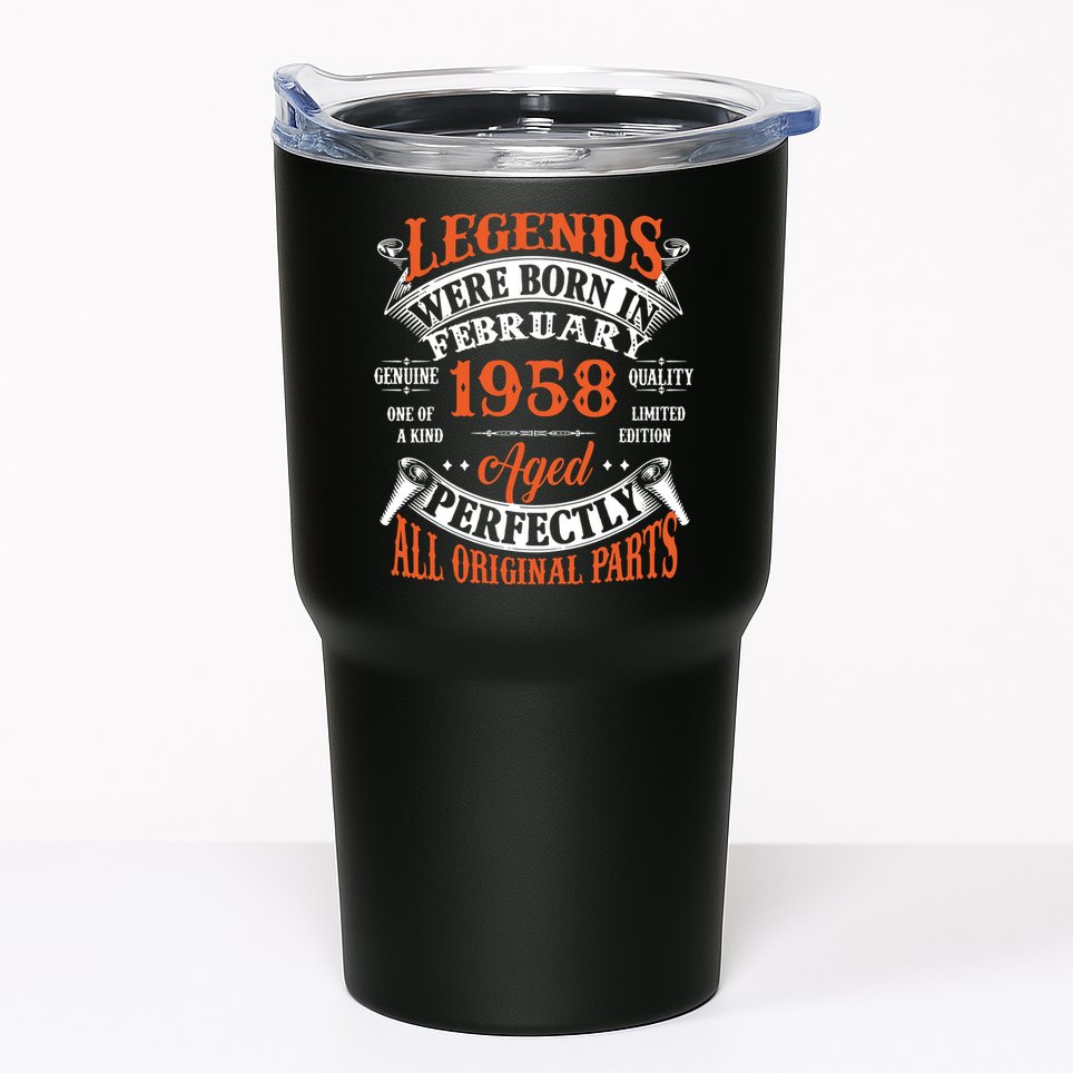Legend 1958 Vintage 65th Birthday Born In February 1958 Tumbler