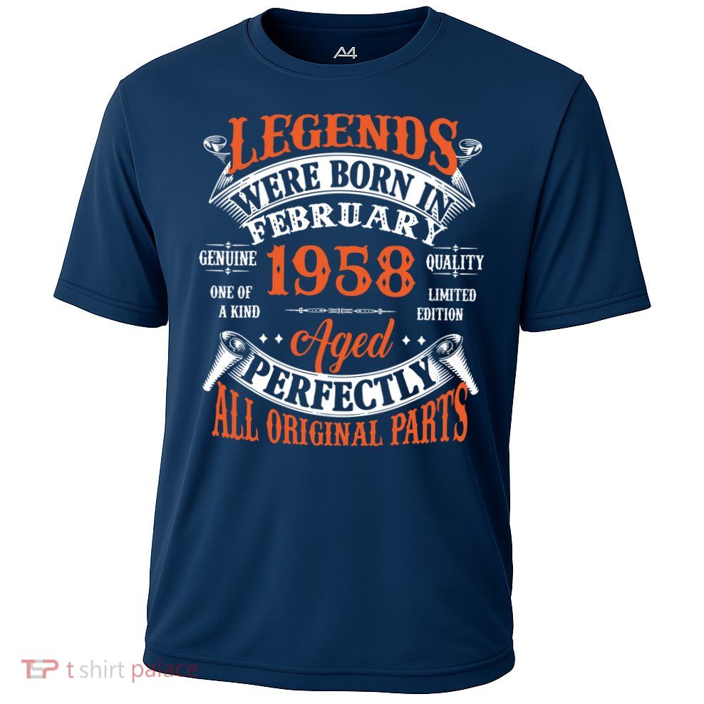 Legend 1958 Vintage 65th Birthday Born In February 1958 Performance Shirt
