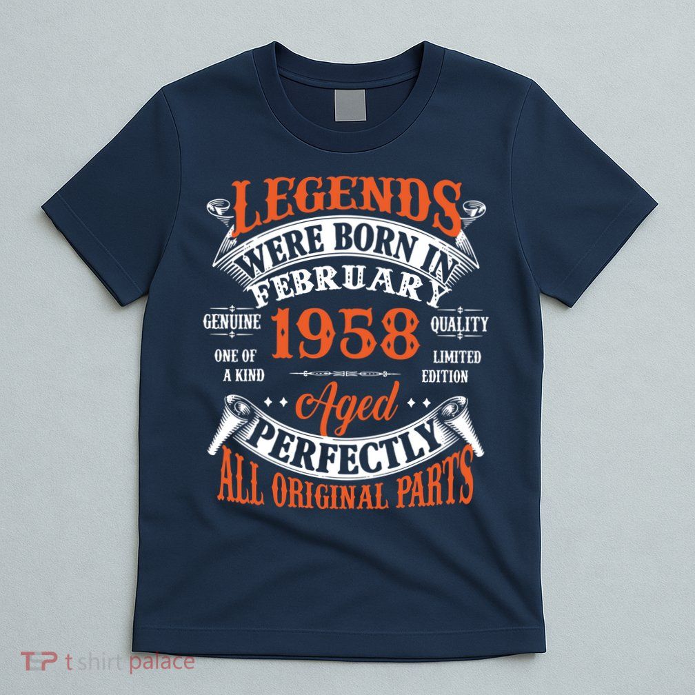 Legend 1958 Vintage 65th Birthday Born In February 1958 T-Shirt