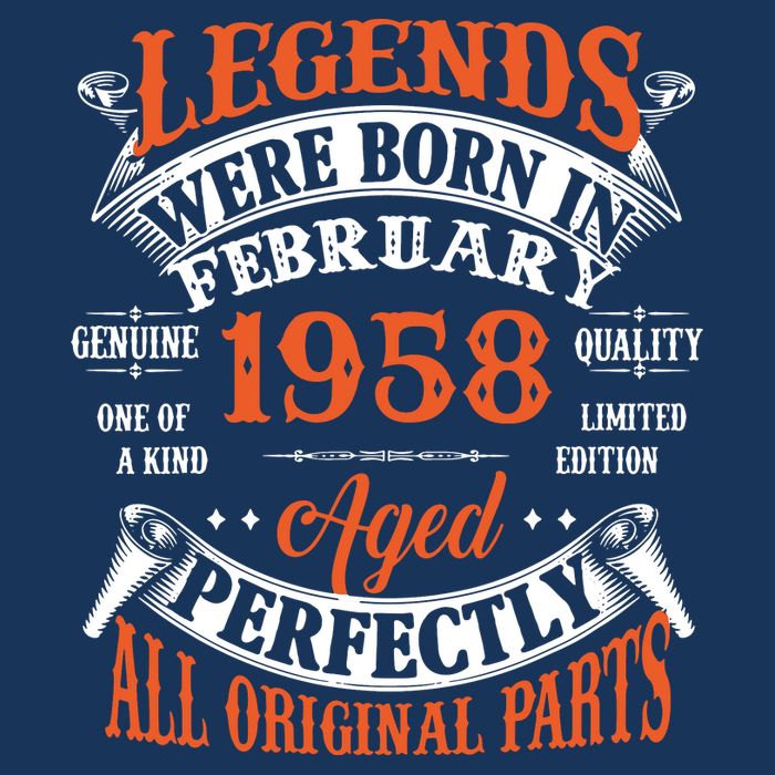 Legend 1958 Vintage 65th Birthday Born In February 1958 Beanie