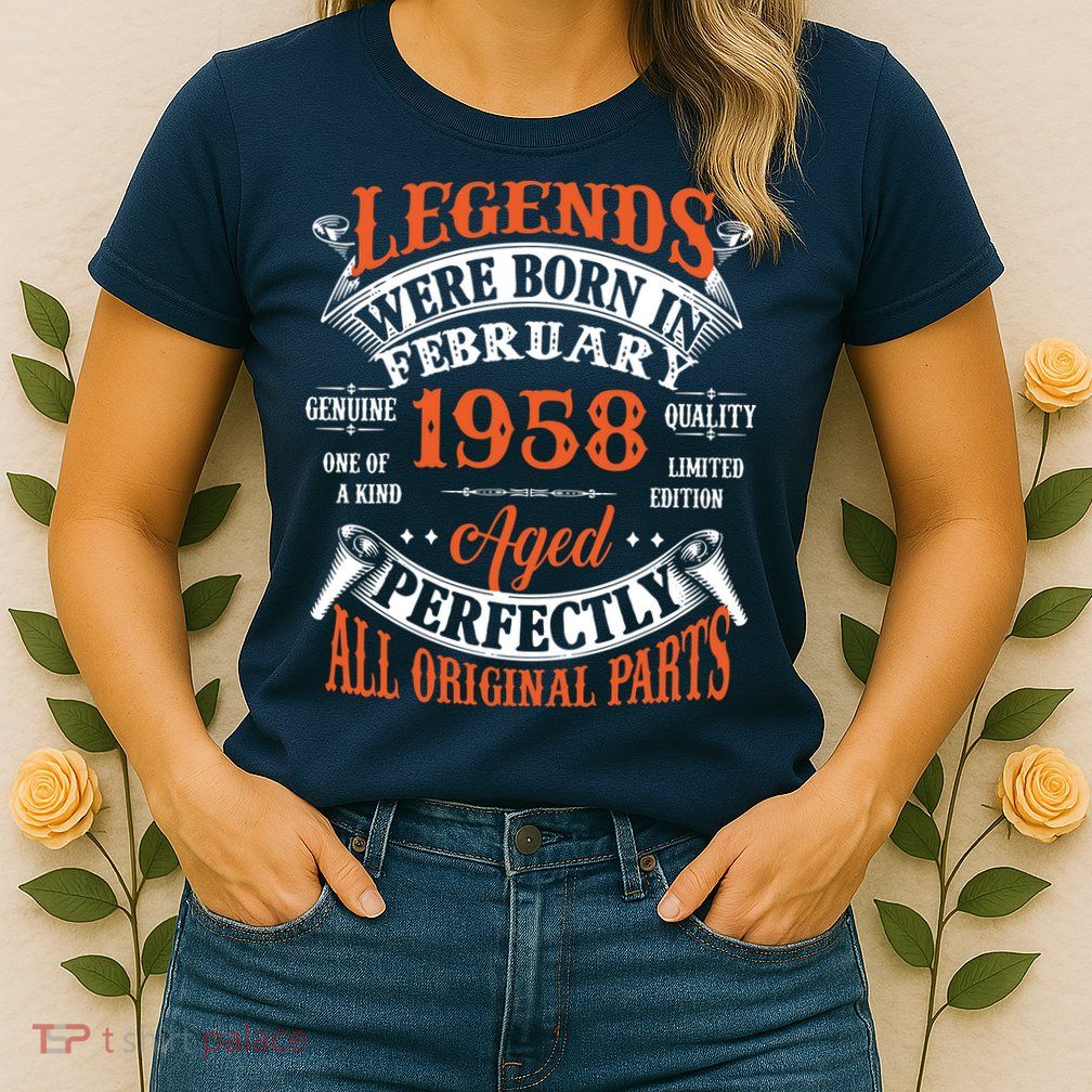 Legend 1958 Vintage 65th Birthday Born In February 1958 Womens T-Shirt