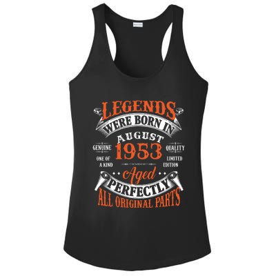 Legend 1953 Vintage 70th Birthday Born In august 1953 Ladies PosiCharge Competitor Racerback Tank