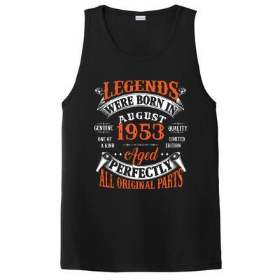 Legend 1953 Vintage 70th Birthday Born In august 1953 PosiCharge Competitor Tank