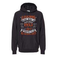 Legend 1953 Vintage 70th Birthday Born In august 1953 Premium Hoodie