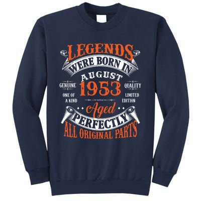 Legend 1953 Vintage 70th Birthday Born In august 1953 Sweatshirt