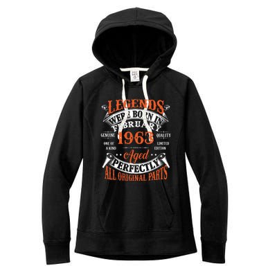 Legend 1963 Vintage 60th Birthday Born In February 1963 Women's Fleece Hoodie