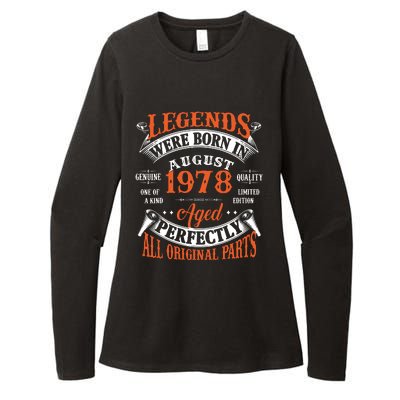 Legend 1978 Vintage 45th Birthday Born In august 1978 Womens CVC Long Sleeve Shirt