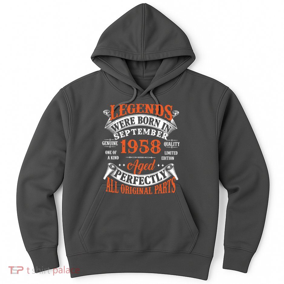 Legend 1958 Vintage 65th Birthday Born In september 1958 Hoodie