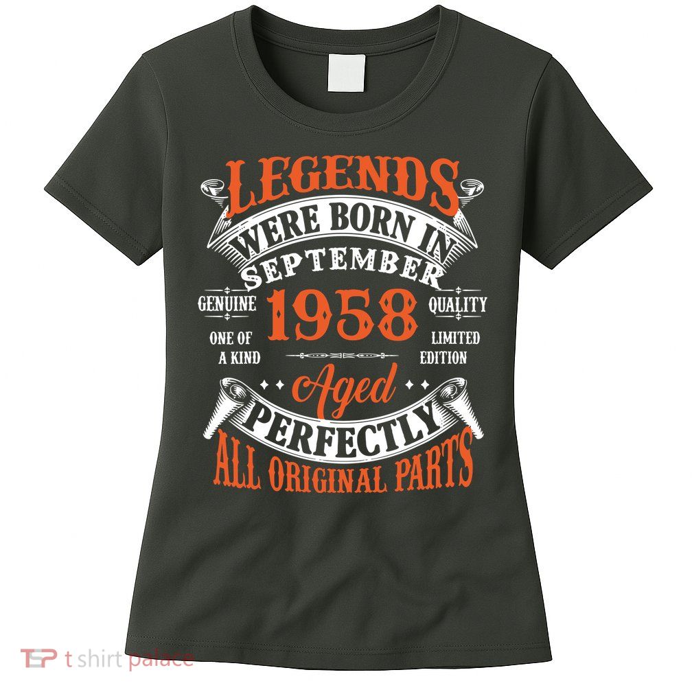 Legend 1958 Vintage 65th Birthday Born In september 1958 Womens T-Shirt