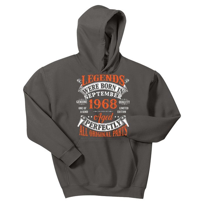 Legend 1968 Vintage 55th Birthday Born In september 1968 Kids Hoodie