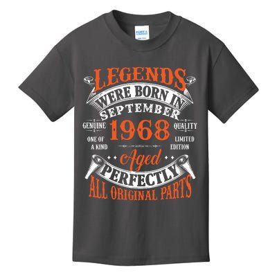 Legend 1968 Vintage 55th Birthday Born In september 1968 Kids T-Shirt