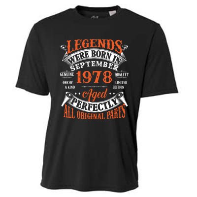 Legend 1978 Vintage 45th Birthday Born In september 1978 Cooling Performance Crew T-Shirt