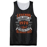 Legend 1978 Vintage 45th Birthday Born In september 1978 Mesh Reversible Basketball Jersey Tank